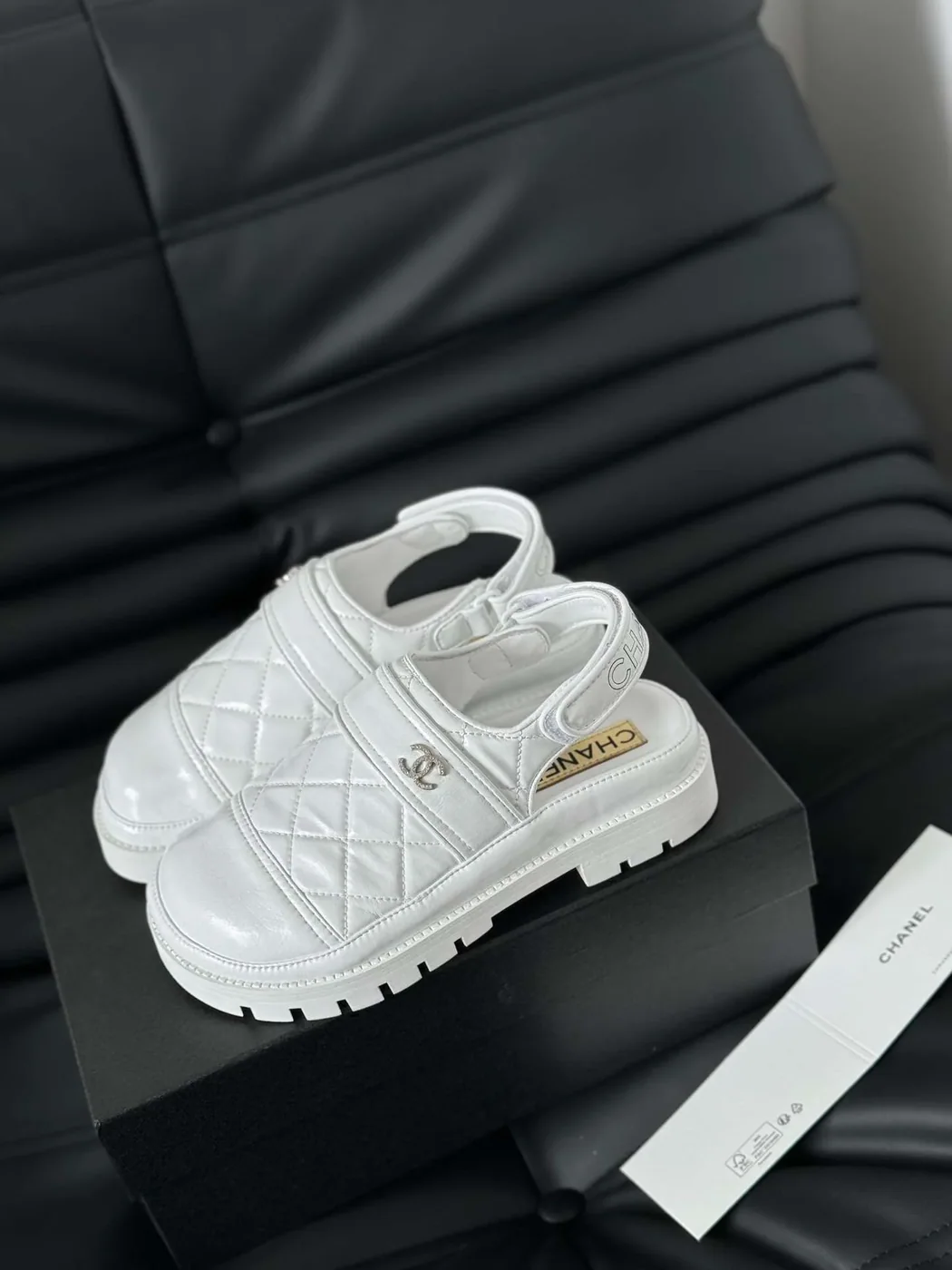 Chanel Velcro Sandal White Chanel Velcro Sandal White