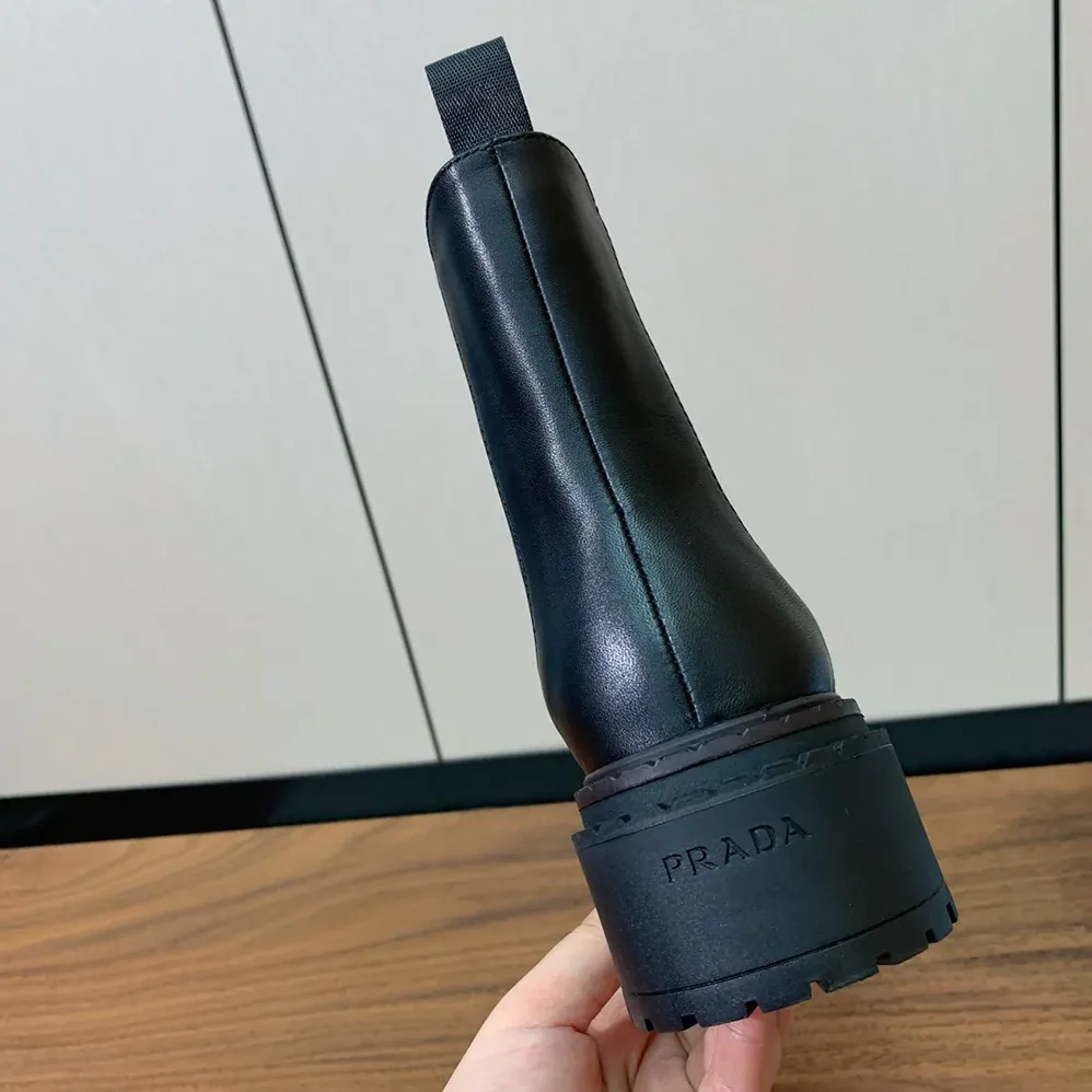 Prada Leather Chelsea Boots for Men in Black Prada Leather Chelsea Boots for Men in Black