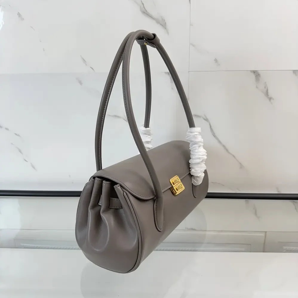 Miu Miu Leather Shoulder Bag for Women in Grey