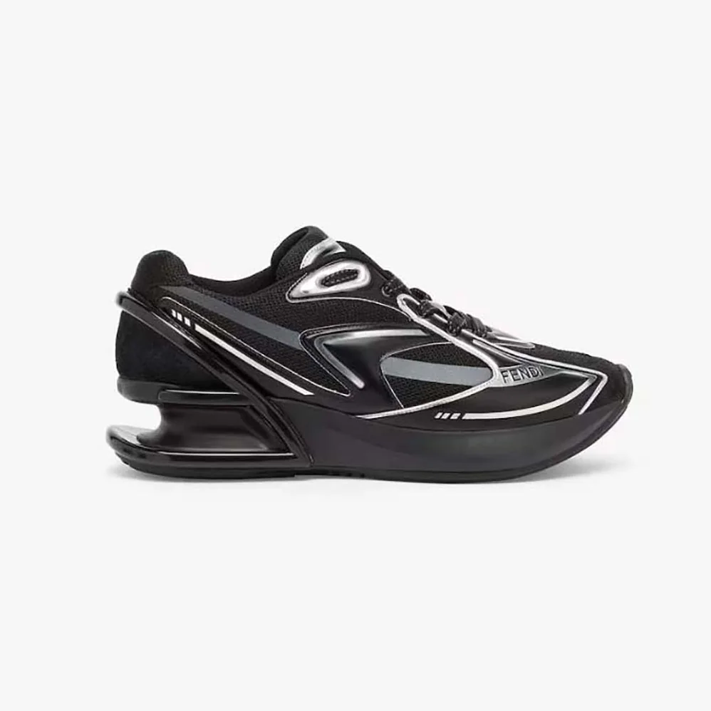 Fendi First 1 Black Fabric Running Shoes for Women