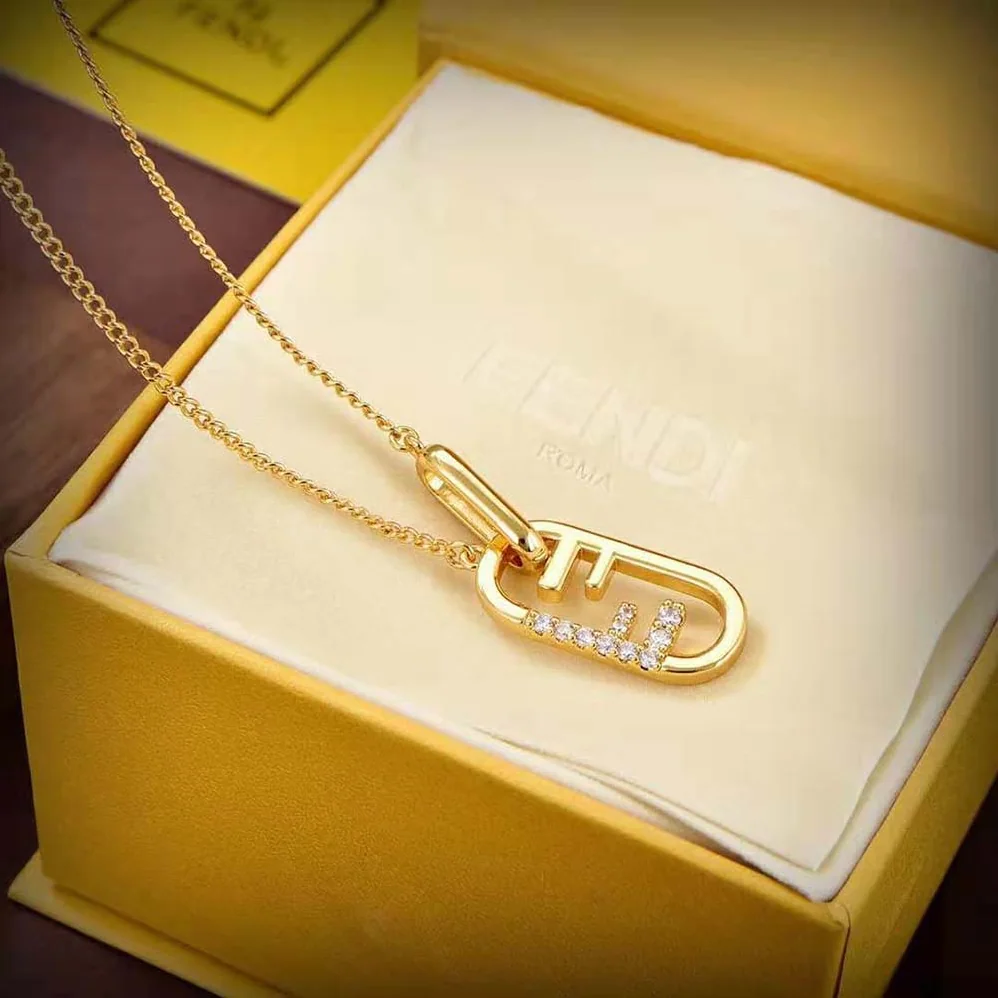 Fendi O'Lock Necklace Gold for Women in colored