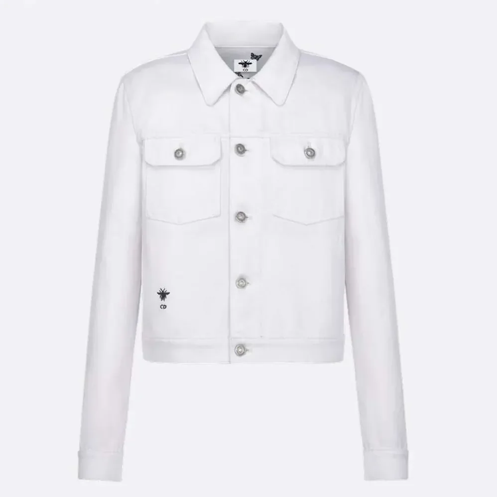 Dior Jacket Ecru Cotton Denim with Gold for Men in Tone Dior Astral Motif Dior Jacket Ecru Cotton Denim with Gold for Men in Tone Dior Astral Motif