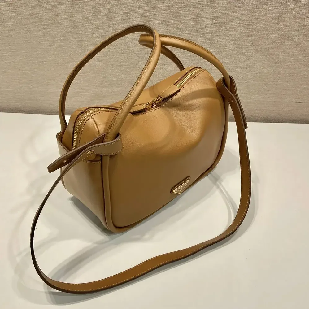 Prada Leather Handbag for Women in Brown