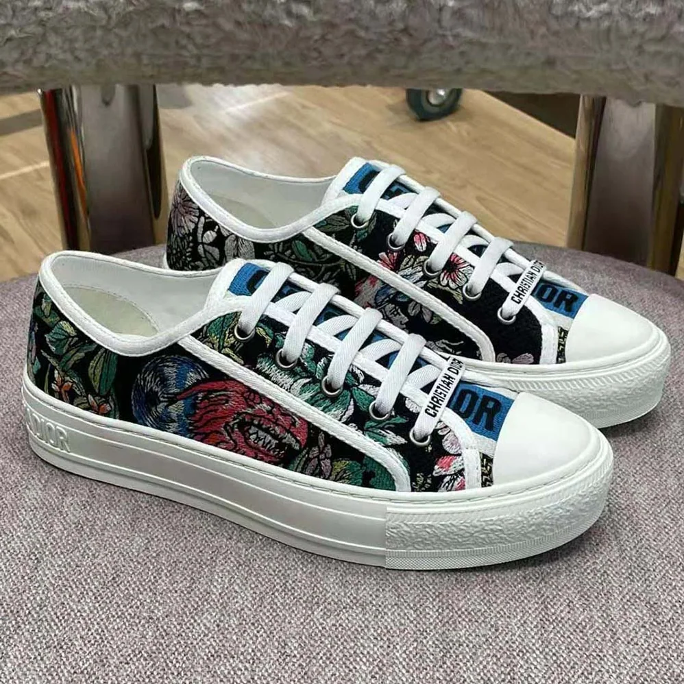 Dior Walk N Dior Sneaker Black Multicolor D for Women in Constellation Embroidered Cotton