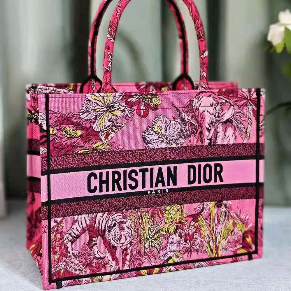 Dior Medium Dior Book Tote Fuchsia Multicolor Toile de Jouy Voyage Embroidery for Women Dior Medium Dior Book Tote Fuchsia Multicolor Toile de Jouy Voyage Embroidery for Women