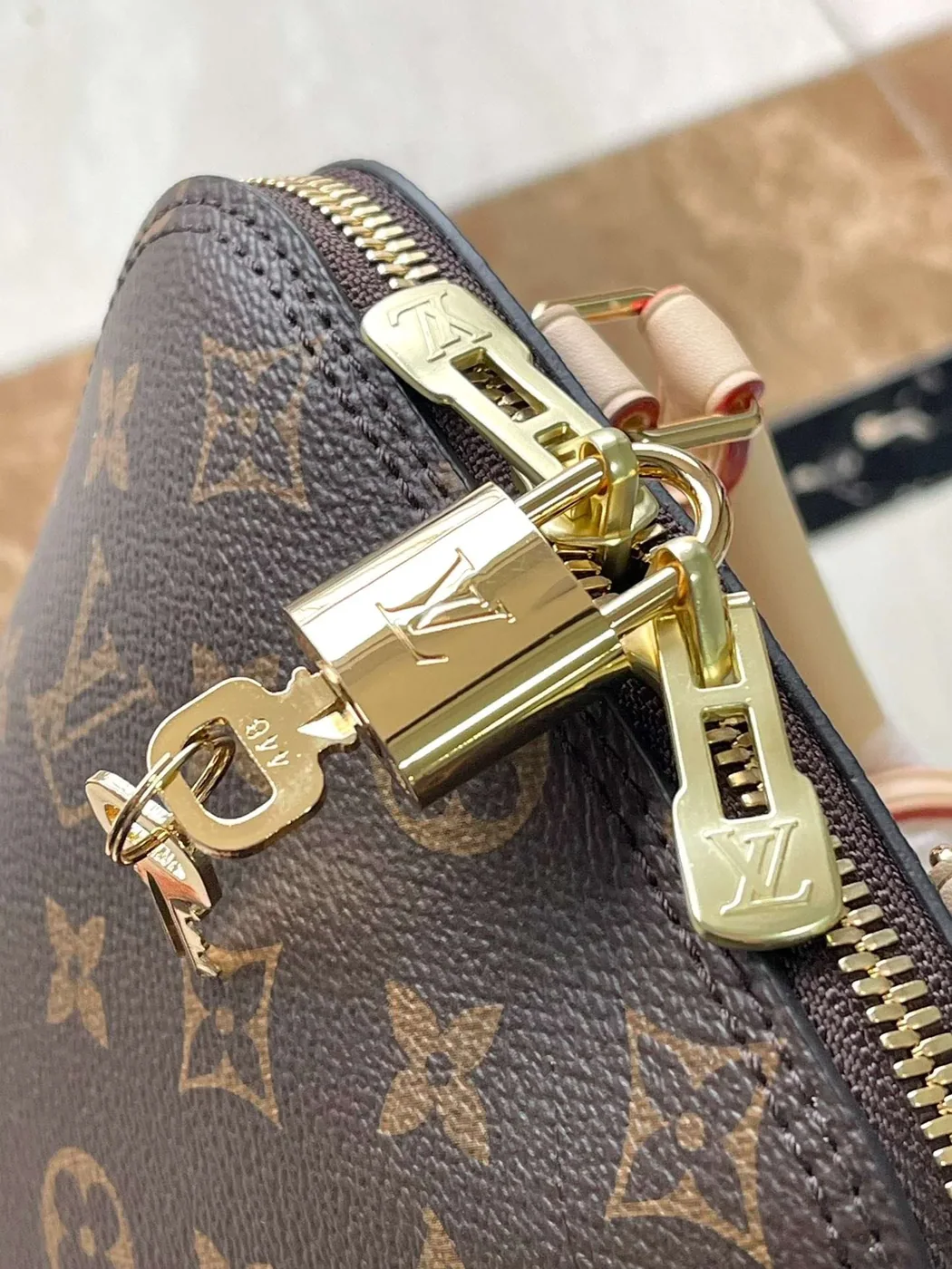 Louis Vuitton Alma Top Handle Bag in Brown Gold Hardware Louis Vuitton Alma Top Handle Bag in Brown Gold Hardware