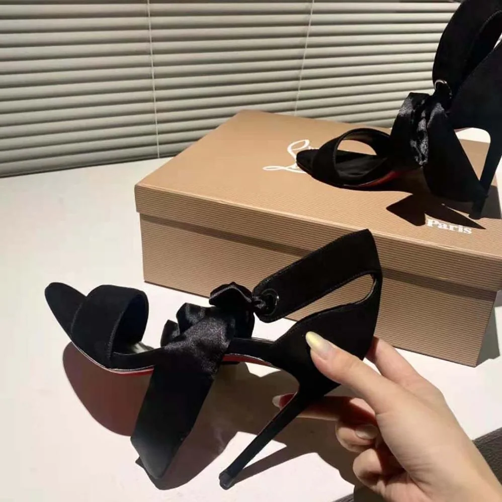 Christian Louboutin Torrida 100 mm Heel Height for Women in Black Christian Louboutin Torrida 100 mm Heel Height for Women in Black