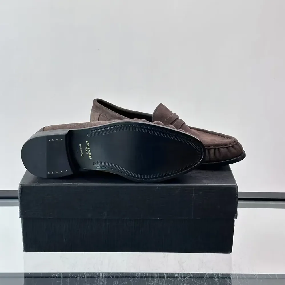 Saint Laurent YSL Le Loafer Supple in Suede for Unisex