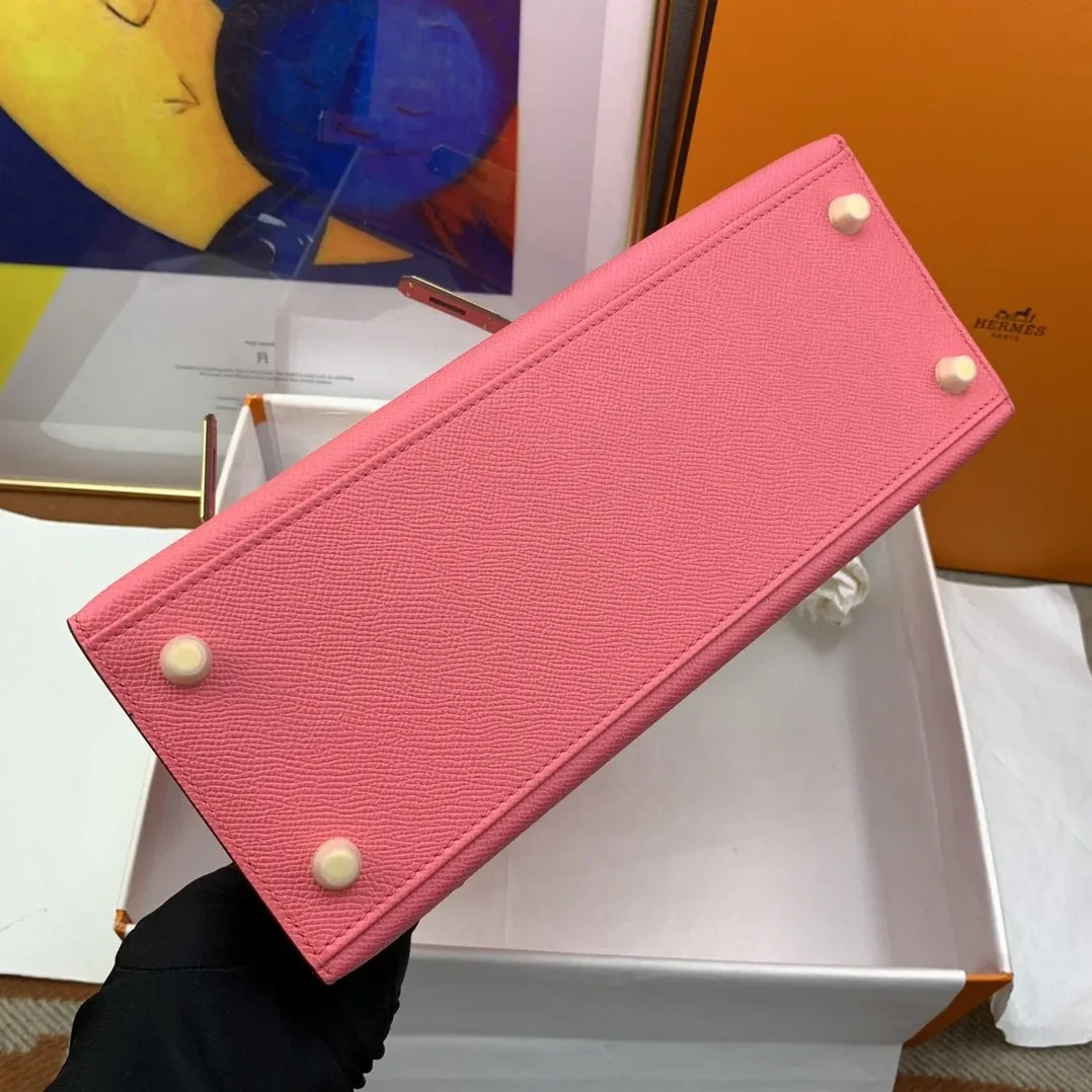 Hermes Kelly 28 Sellier Epsom Pink Bag
