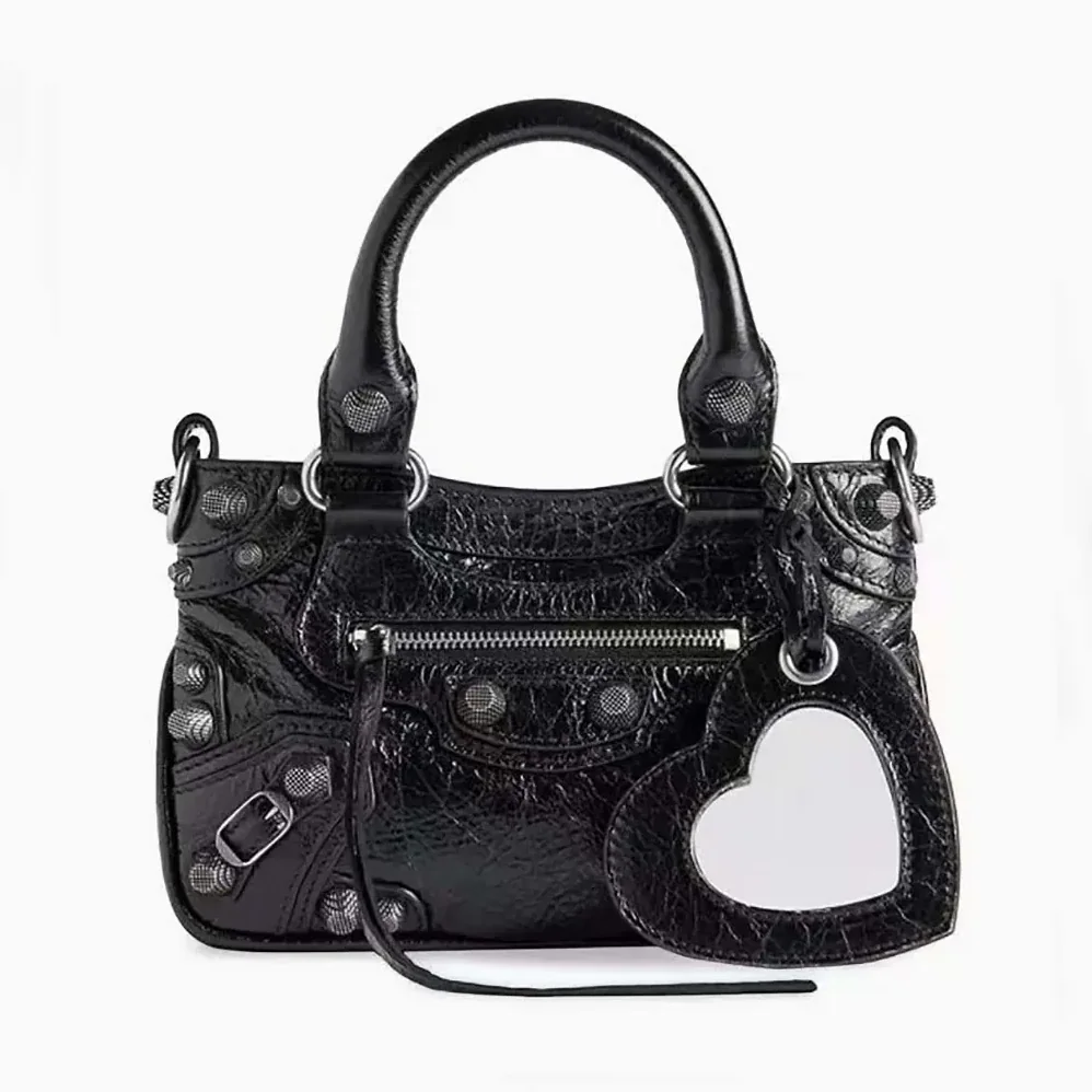 Balenciaga Neo Cagole XS Handbag in Black Arena Lambskin for Women