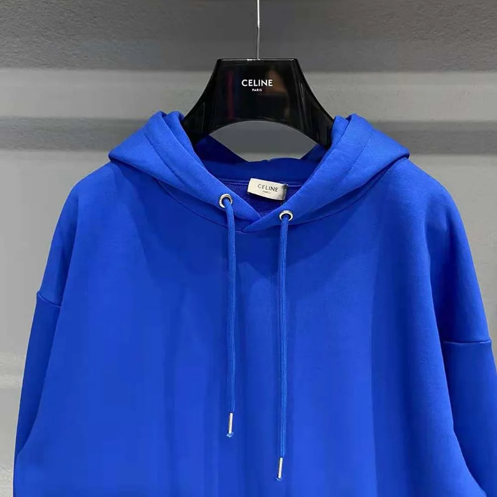 Celine Loose Sweatshirt in Cotton Fleece for Women in Blue Celine Loose Sweatshirt in Cotton Fleece for Women in Blue