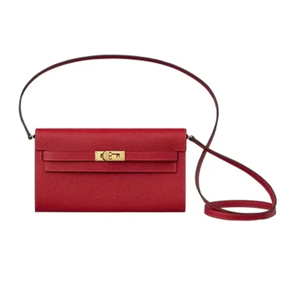 Hermes Kelly To Go in Epsom Leather for Women in Red