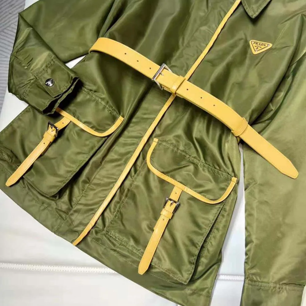 Prada Re-Nylon Jacket for Women in Green Prada Re-Nylon Jacket for Women in Green