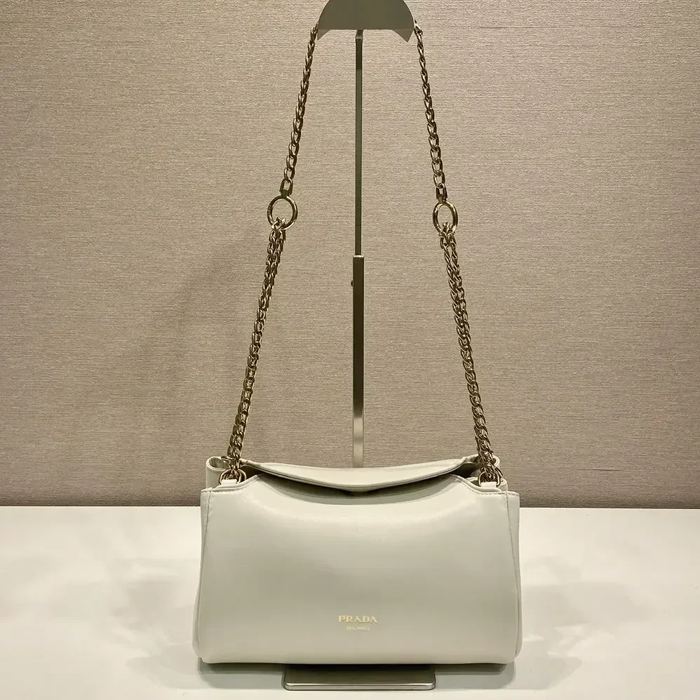 Prada Tumulte Small Nappa Leather Bag for Women in White
