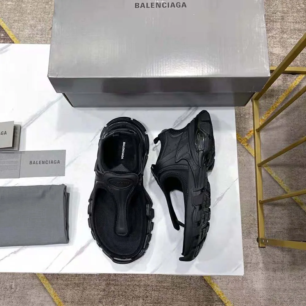 Balenciaga Track Thong in Black Neoprene and Rubber for Women