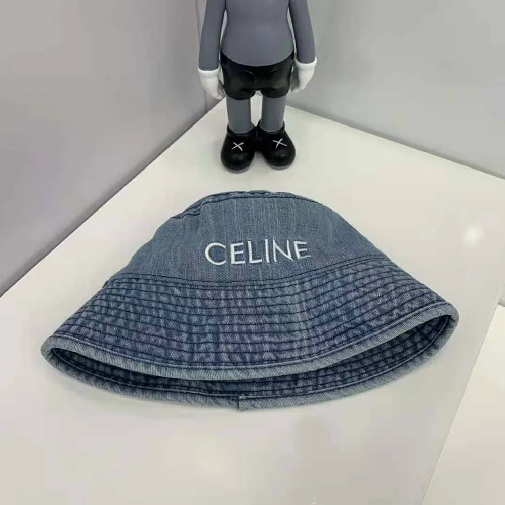 Celine Bucket Hat in Denim for Women in Blue