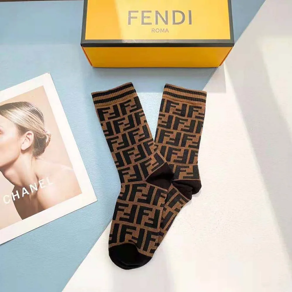 Fendi Multicolor Terrycloth Socks-FXZ539A5NRF0QE1 for Women