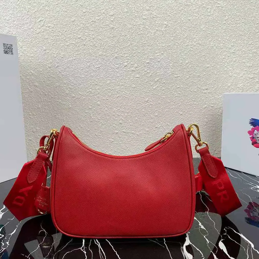 Prada Prada Re-Edition 2005 Saffiano Leather Bag for Women in Red
