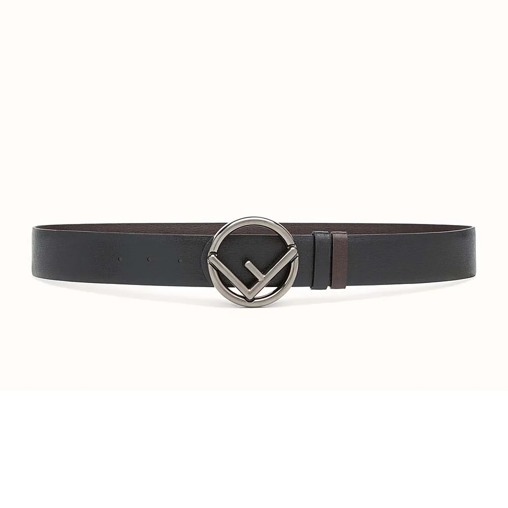 Fendi Black and Brown Leather Belt for Men Fendi Black and Brown Leather Belt for Men