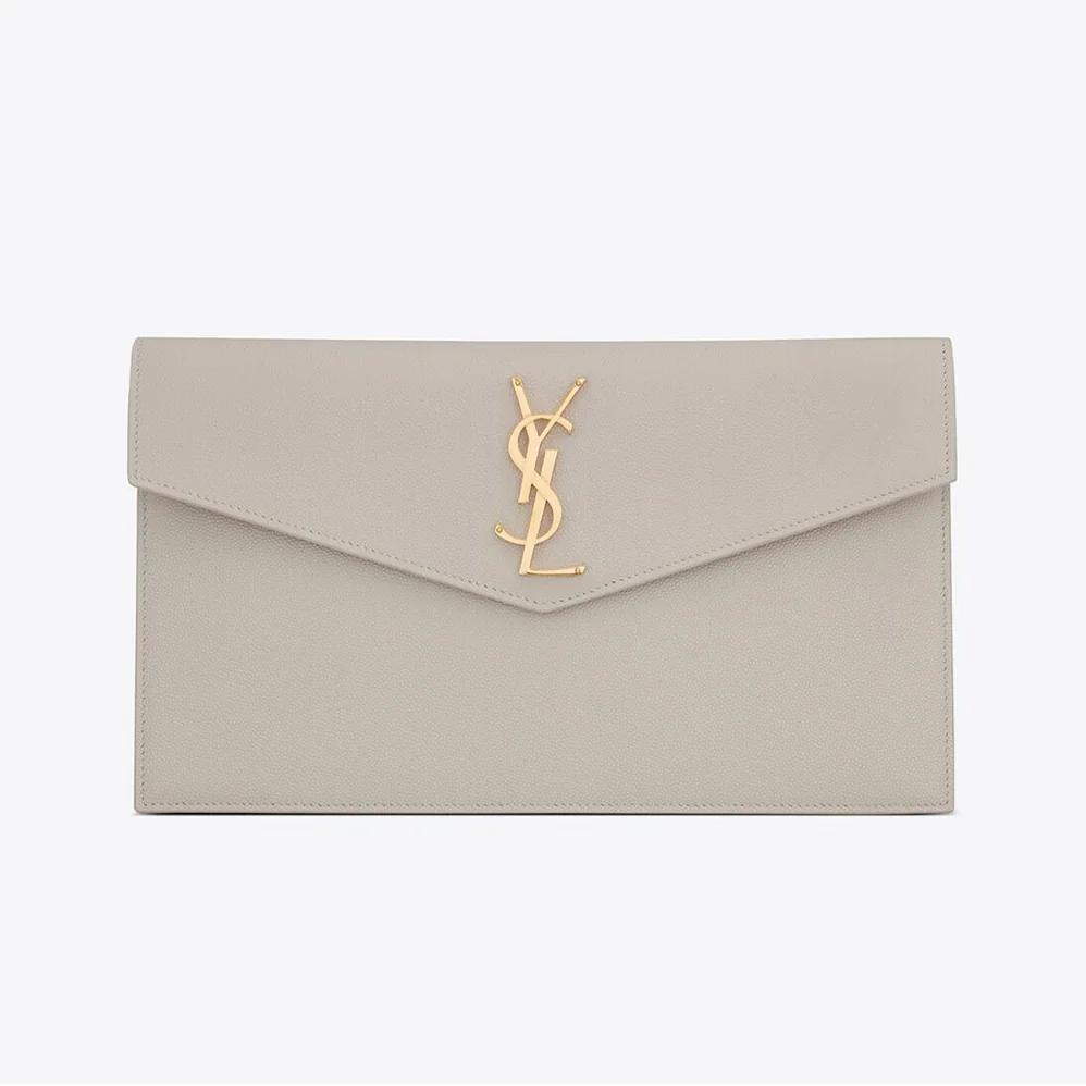 Saint Laurent YSL Uptown Pouch in Grain DE Poudre Embossed Leather for Women Saint Laurent YSL Uptown Pouch in Grain DE Poudre Embossed Leather for Women
