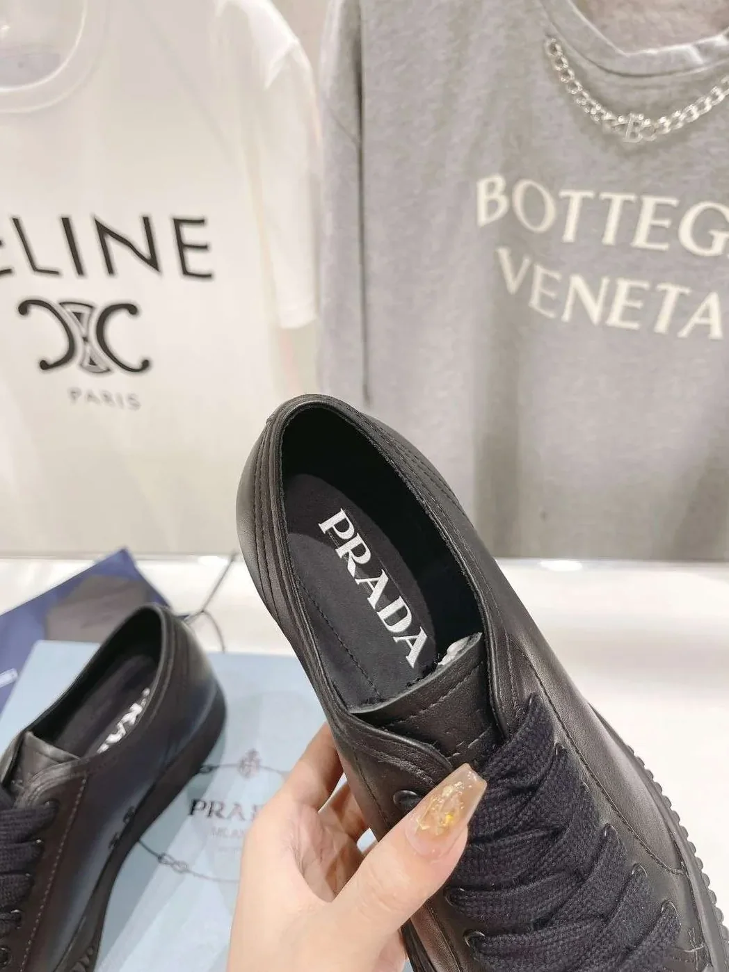 Prada Chunky Sole Sneakers Black