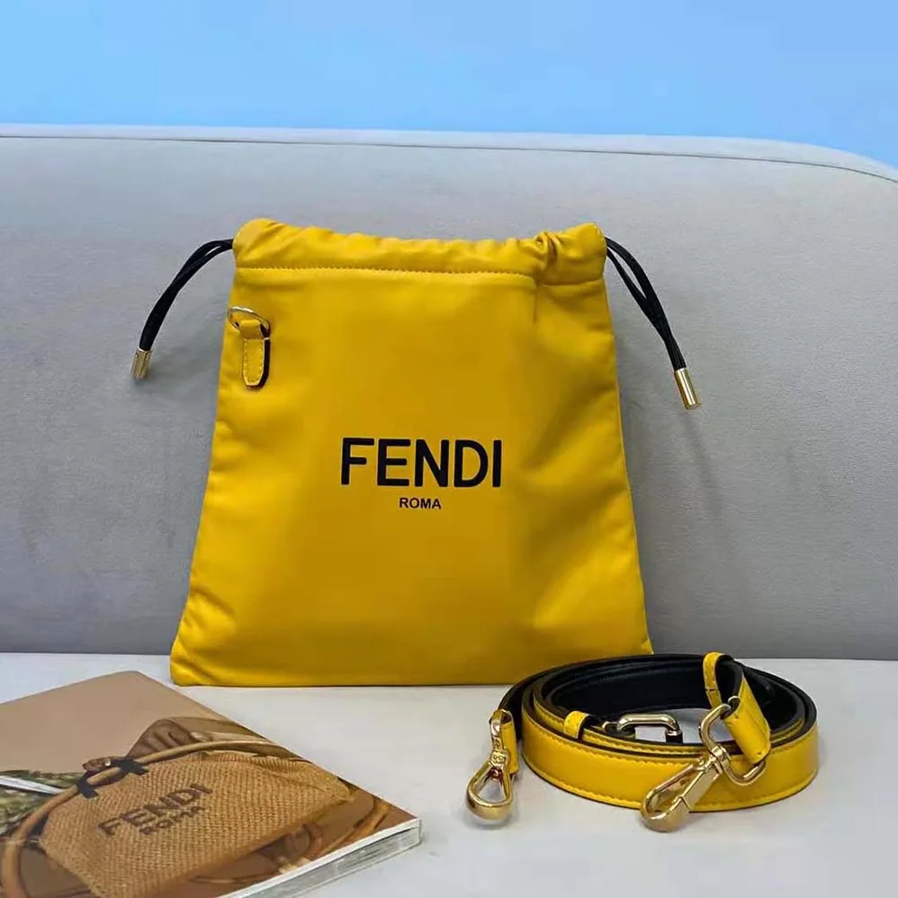 Fendi Fendi Pack Small Pouch Nappa Leather Bag for Men in Yellow
