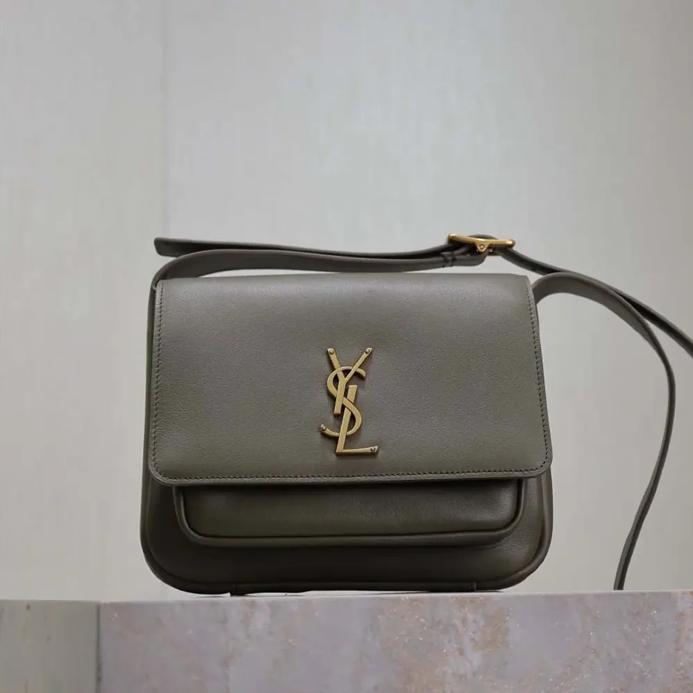 Saint Laurent YSL Niki Satchel In Leather for Women in Dark Green Saint Laurent YSL Niki Satchel In Leather for Women in Dark Green