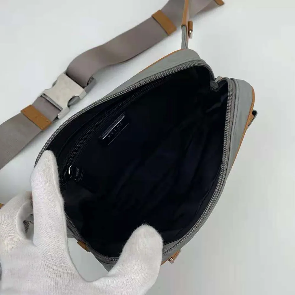 Prada Nylon Belt Bag for Men in Silver