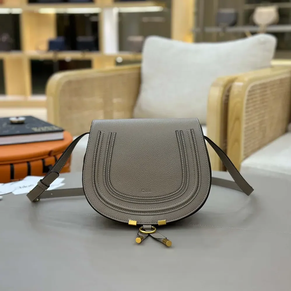 Chloe Marcie Saddle Bag is Crafted Leather for Women Chloe Marcie Saddle Bag is Crafted Leather for Women