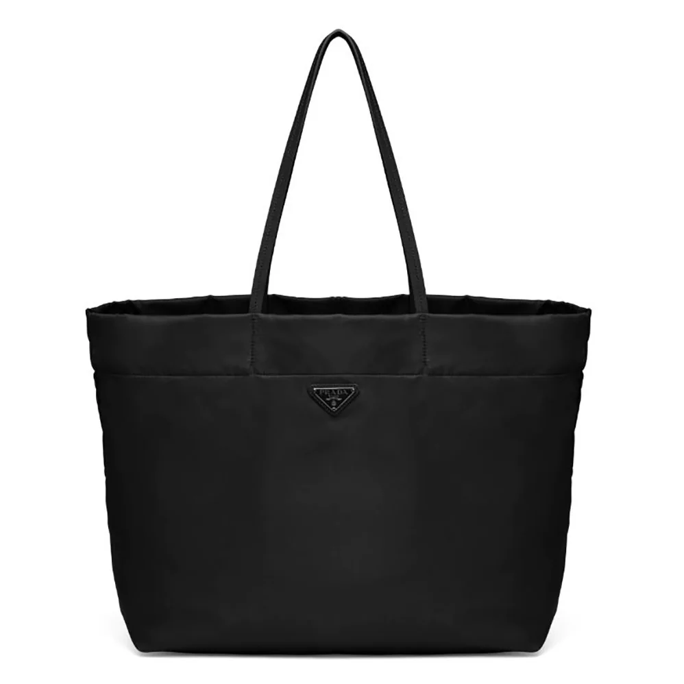 Prada Re-Nylon and Saffiano Leather Tote Bag for Women in Black Prada Re-Nylon and Saffiano Leather Tote Bag for Women in Black