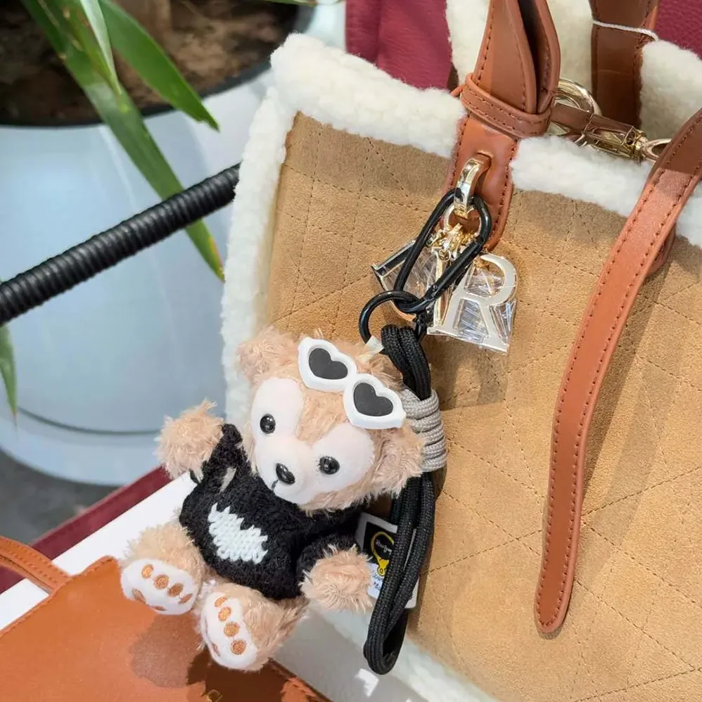 Dior Medium Dior Toujours Bag Beige Macrocannage Suede and Ecru Lambskin Shearling for Women