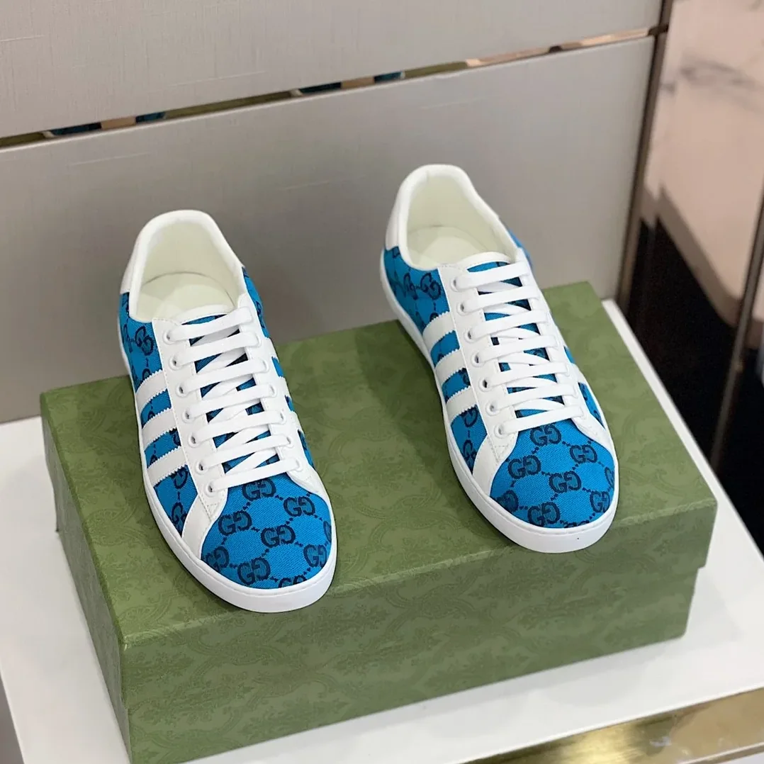 Gucci x Adidas GG Sneakers Light Blue for Men