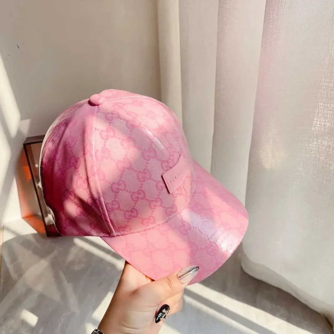 Gucci GG Canvas Baseball Hat Pink Gucci GG Canvas Baseball Hat Pink