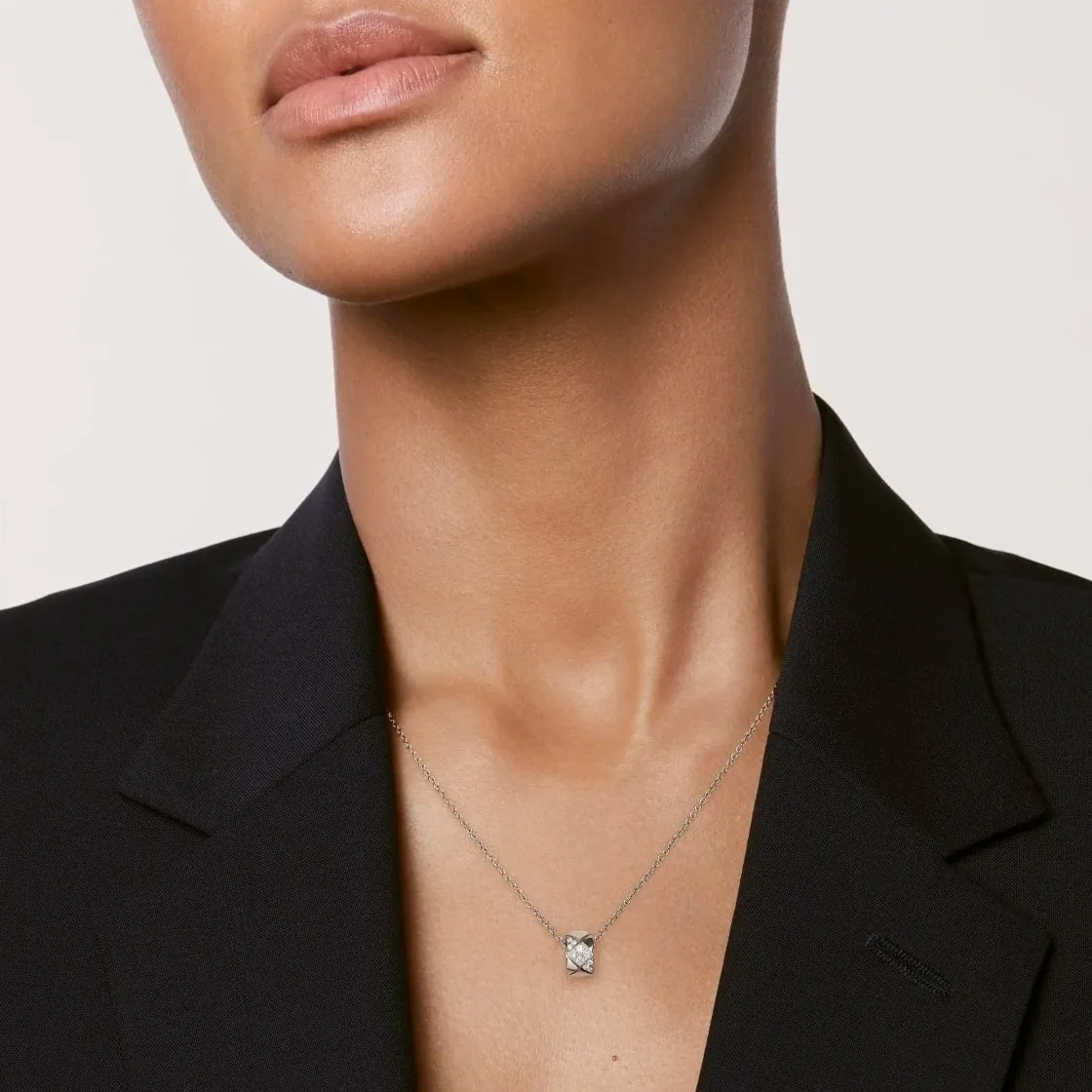 Chanel Coco Crush Necklace Silver Hardware