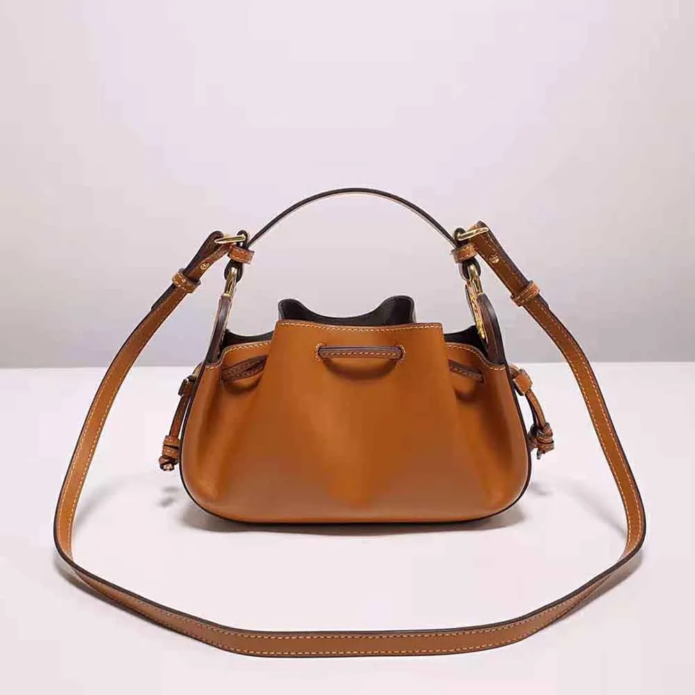Fendi Pomodorino Brown Leather Mini for Women in Bag