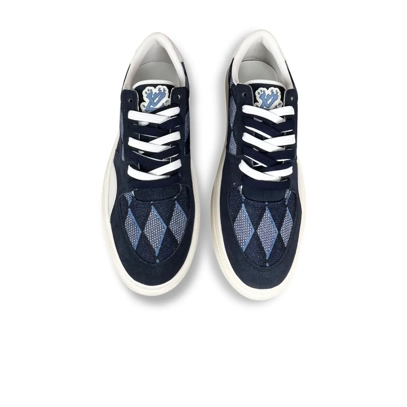 Louis Vuitton LV Ollie Richelieu Trainers Blue LV 1AAHRJ Louis Vuitton LV Ollie Richelieu Trainers Blue LV 1AAHRJ