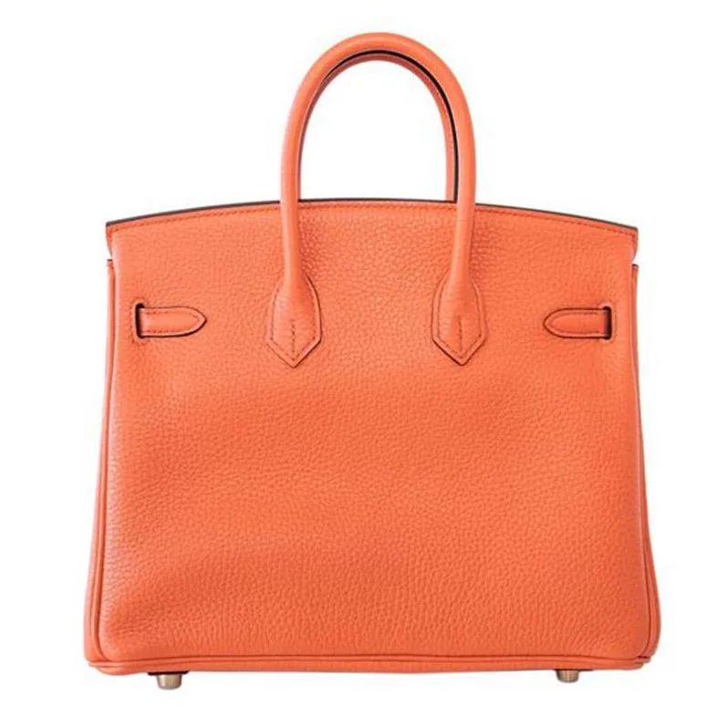 Hermes Birkin 25 Bag in Togo Leather with Gold Hardware in Orange