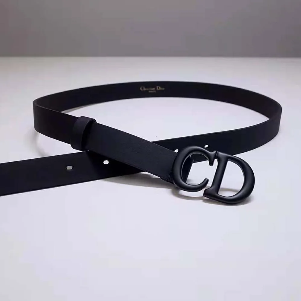 Dior Saddle Belt Black Matte Calfskin 20 MM for Women