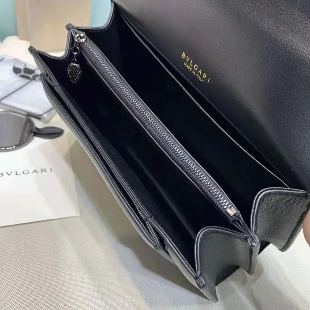 Bvlgari Serpenti Forever Crossbody Bag in Nappa Leather for Women in Black