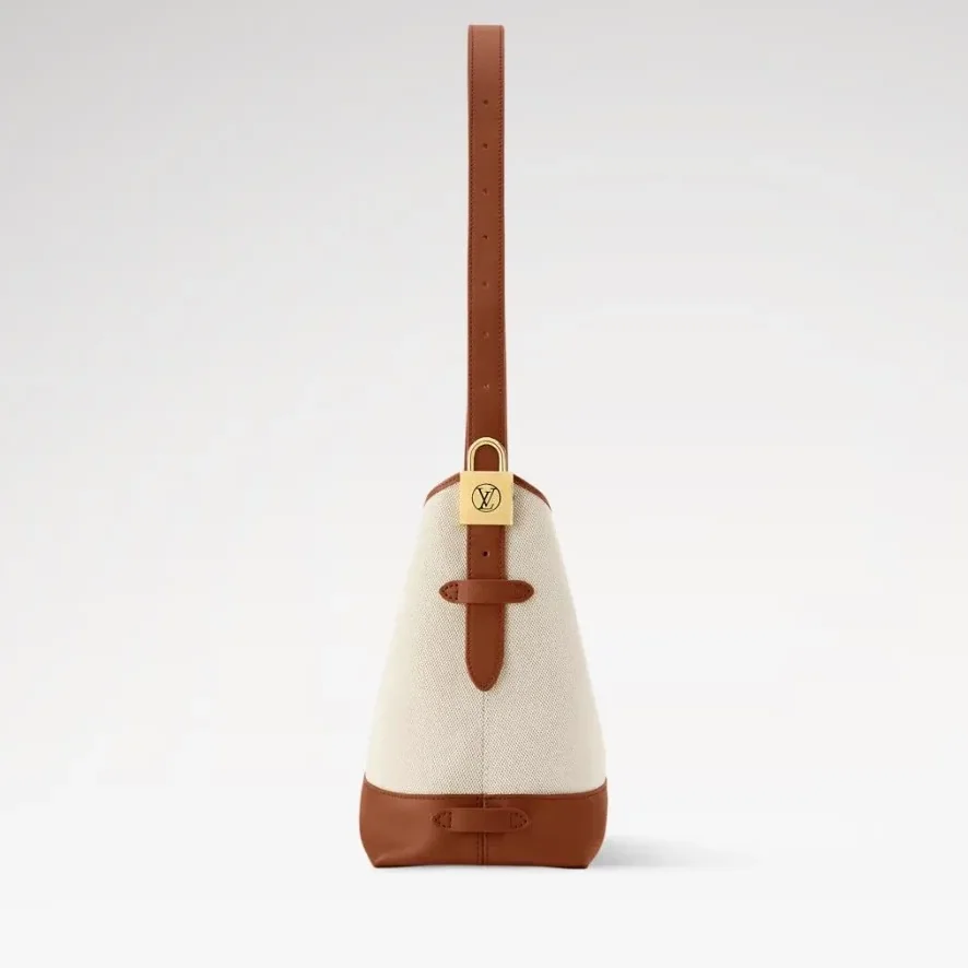 Louis Vuitton Low Key Hobo PM Ecru in Cognac /