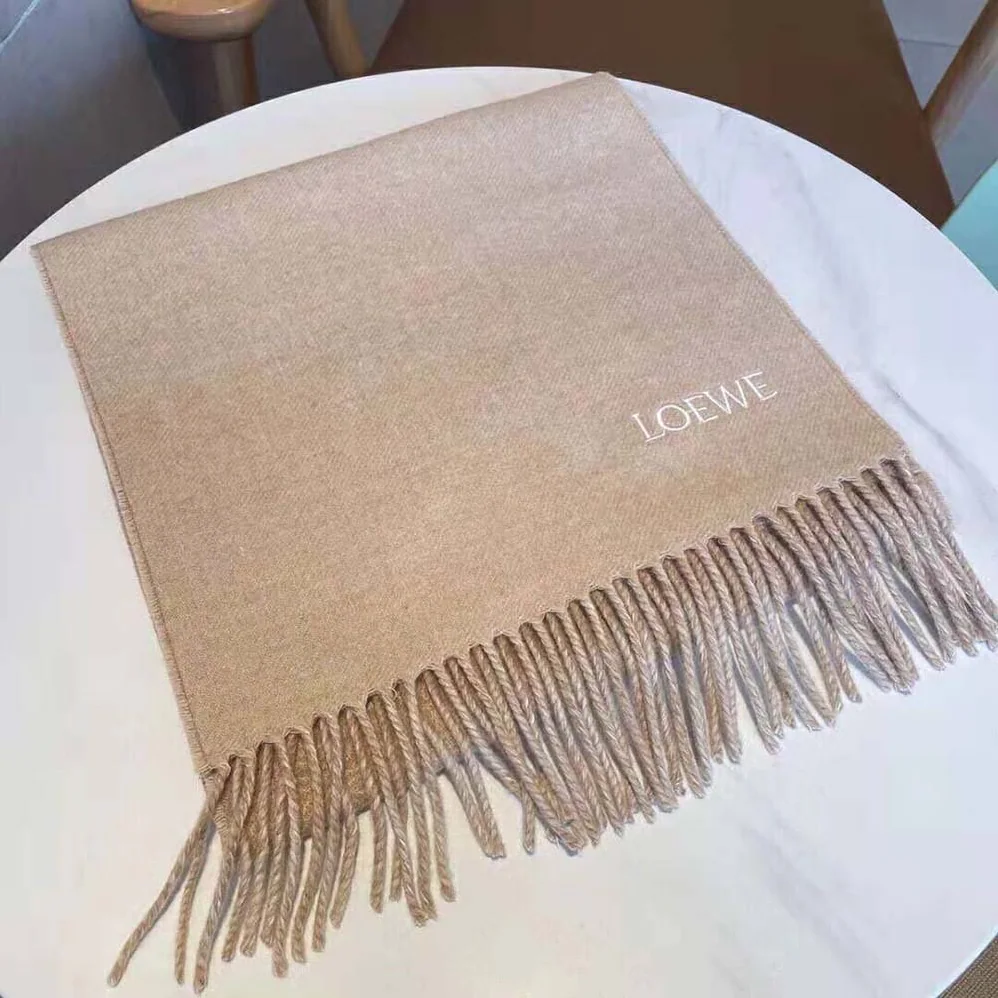 Loewe Scarf in Wool and Cashmere for Unisex in Brown Loewe Scarf in Wool and Cashmere for Unisex in Brown