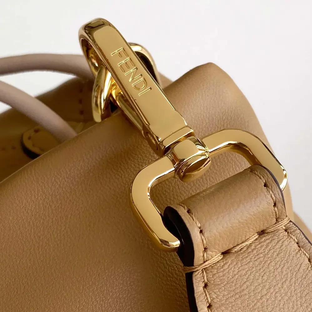 Fendi Mamma Baguette Medium Pale Brown Nappa Leather Bag for Women Fendi Mamma Baguette Medium Pale Brown Nappa Leather Bag for Women