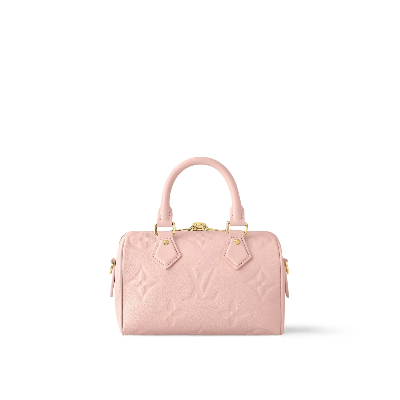 Louis Vuitton Speedy Bandouliere 20 Top Handle Bag in Opal Pink Gold Hardware