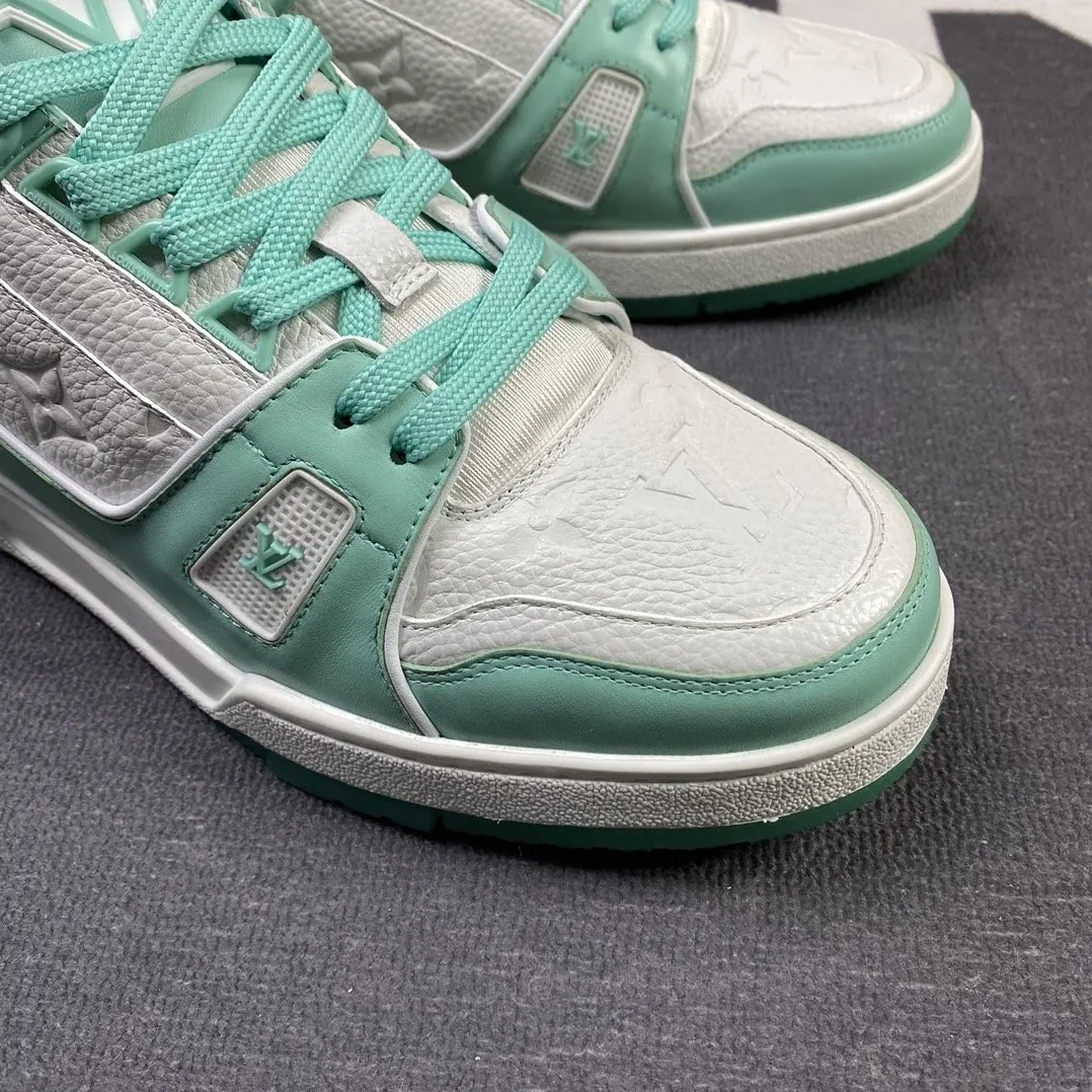 Louis Vuitton Trainer Sneaker Rubber Monogram Mint Virgil Abloh Louis Vuitton Trainer Sneaker Rubber Monogram Mint Virgil Abloh