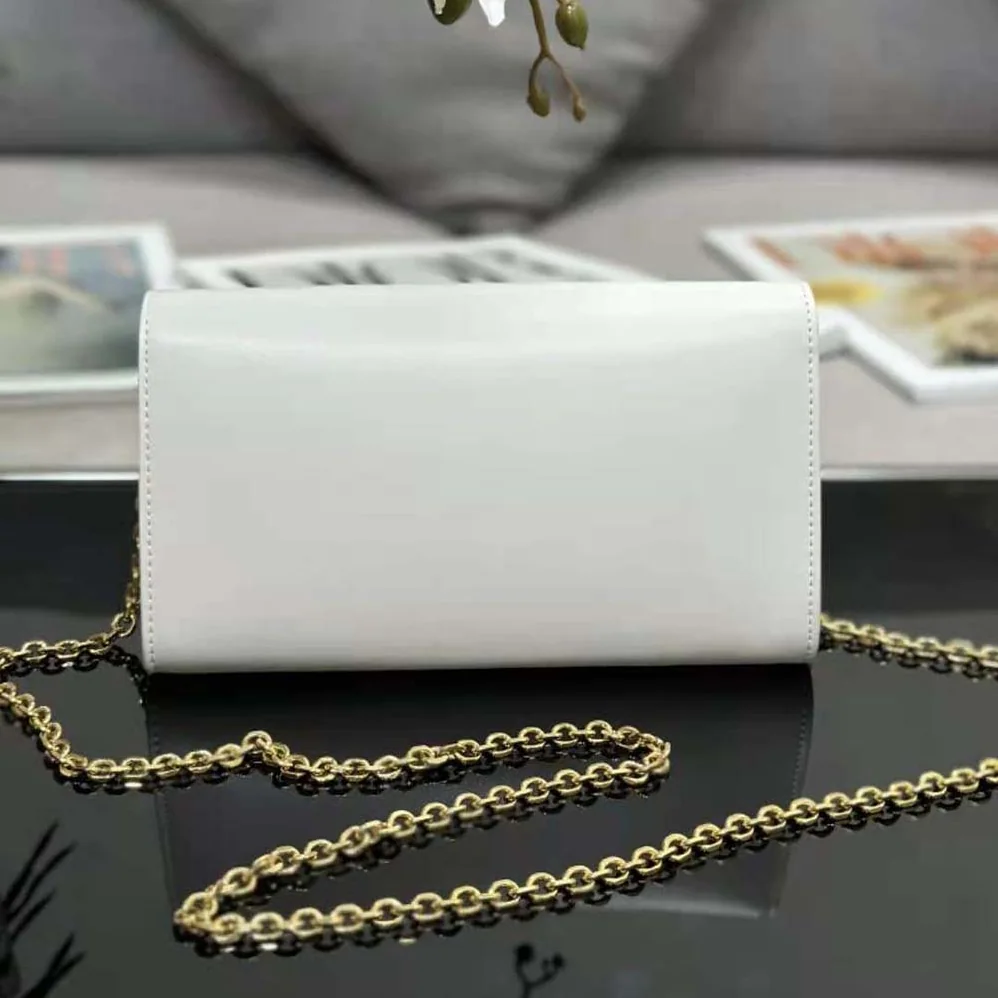 Dior Bobby East-west Pouch with Chain Latte Smooth Calfskin for Women Dior Bobby East-west Pouch with Chain Latte Smooth Calfskin for Women