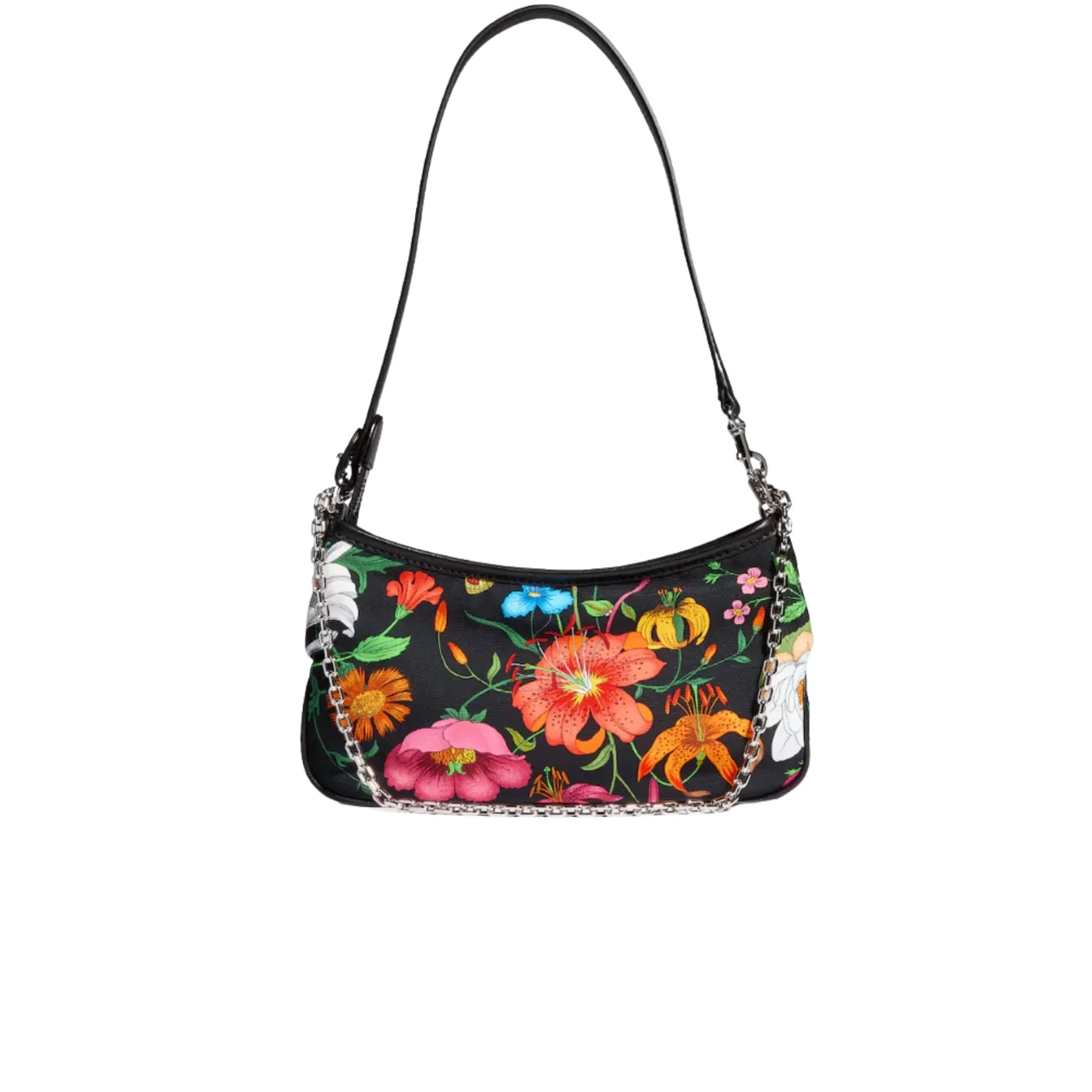 Gucci Gossip Small Shoulder Bag in Black/ Multicolor Silver Hardware Gucci Gossip Small Shoulder Bag in Black/ Multicolor Silver Hardware