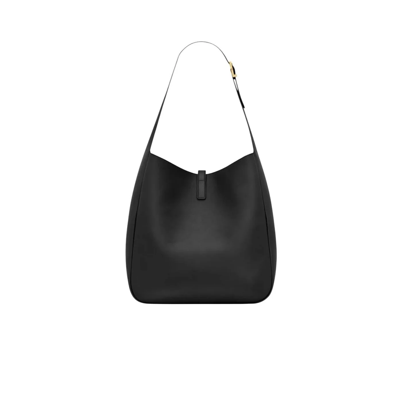 LE 5 À 7 SUPPLE LARGE IN GRAINED LEATHER BLACK