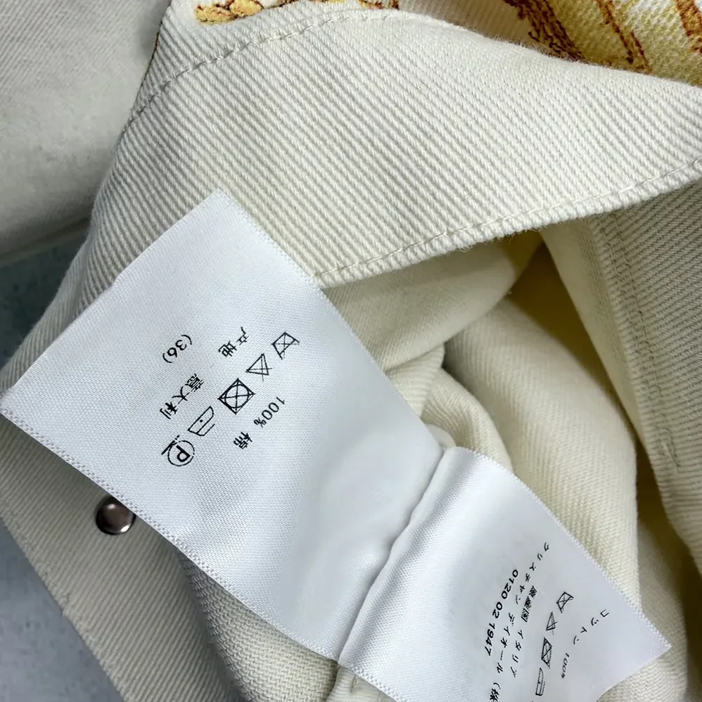 Dior Jacket Ecru Cotton Denim with Gold for Men in Tone Dioresque Stella Motif Dior Jacket Ecru Cotton Denim with Gold for Men in Tone Dioresque Stella Motif