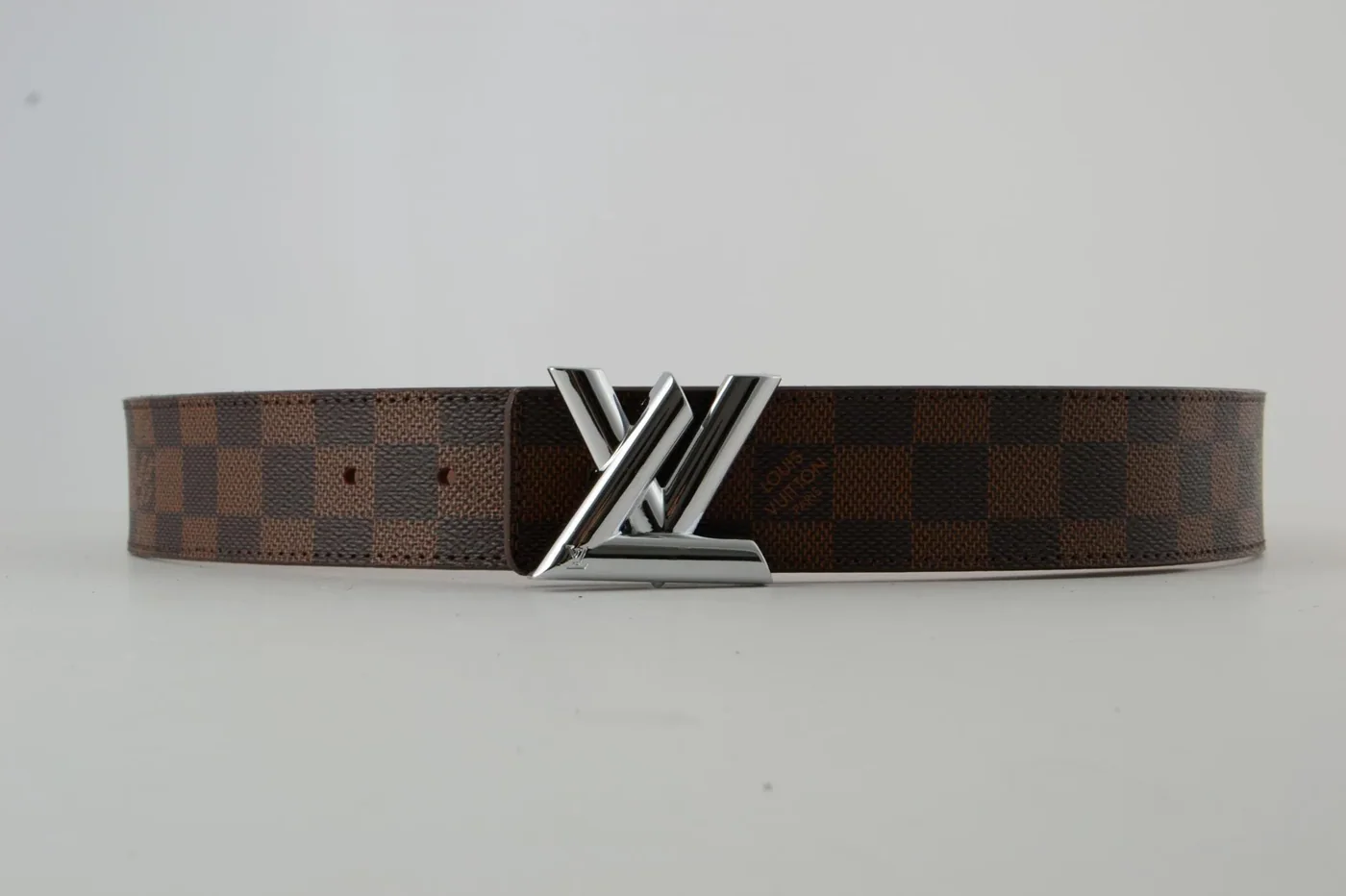Brown Damier New SiAmazinger Buckle Leather Belt