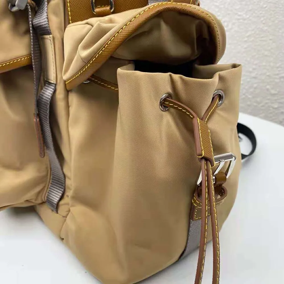 Prada Technical Fabric Nylon Backpack for Men in Brown Prada Technical Fabric Nylon Backpack for Men in Brown